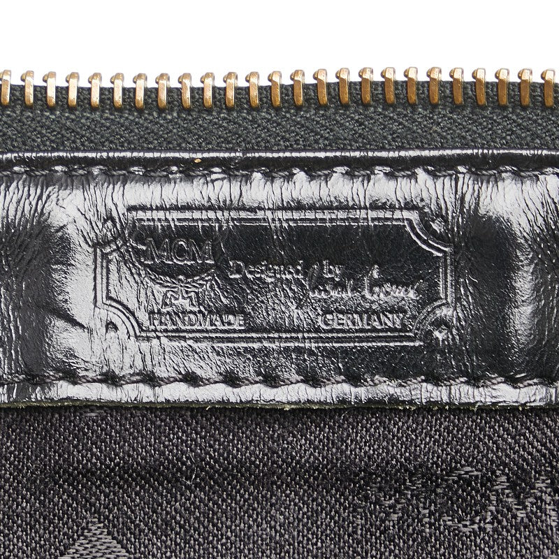 エム シー エム ヴィセトス ロゴグラム ボストンバッグ ショルダーバッグ 2WAY ブラック ナイロン レザー レディース MCM 【中古】