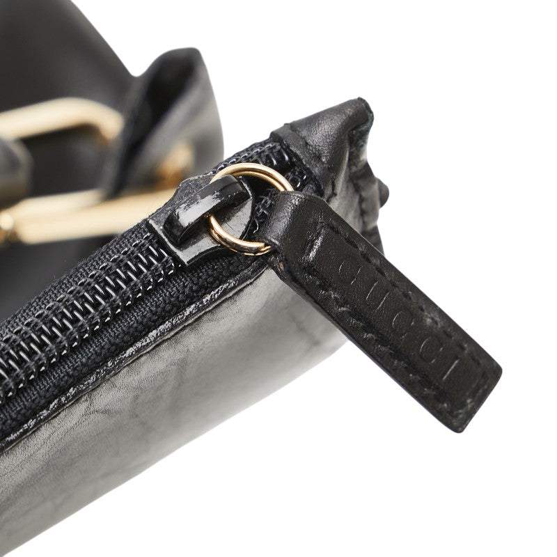 グッチ バンブー ハンドバッグ 001 2058 ブラック レザー レディース GUCCI 【中古】