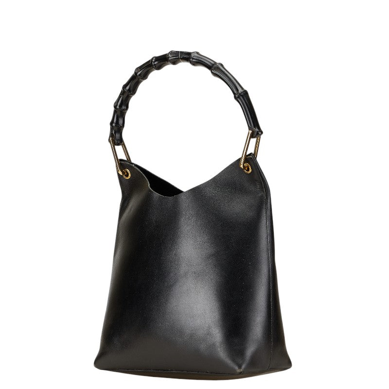 グッチ バンブー ハンドバッグ 001 2058 ブラック レザー レディース GUCCI 【中古】