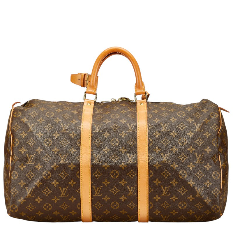 ルイ ヴィトン モノグラム キーポル50 ボストンバッグ トラベルバッグ M41426 ブラウン PVC レザー レディース LOUIS VUITTON 【中古】