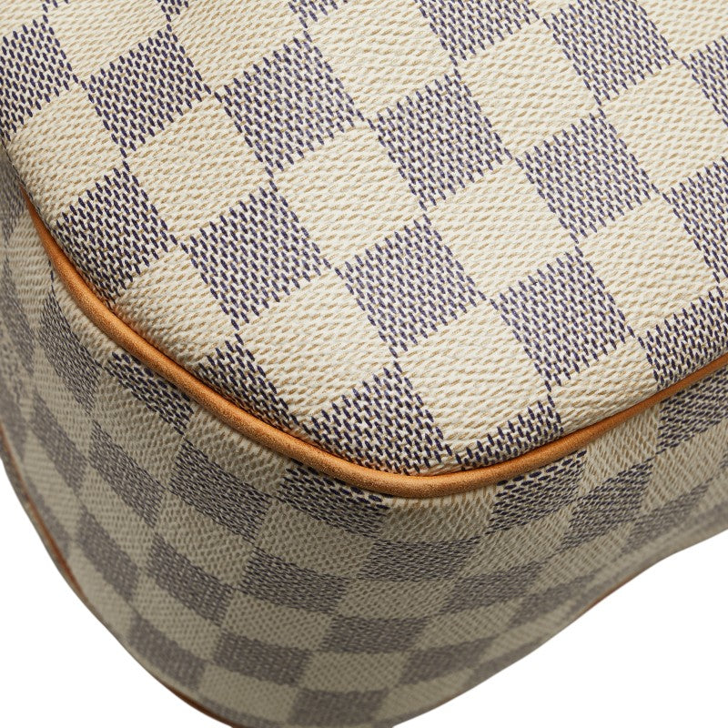 ルイ ヴィトン ダミエ アズール シラクーサMM ショルダーバッグ N41112 ホワイト PVC レザー レディース LOUIS VUITTON 【中古】
