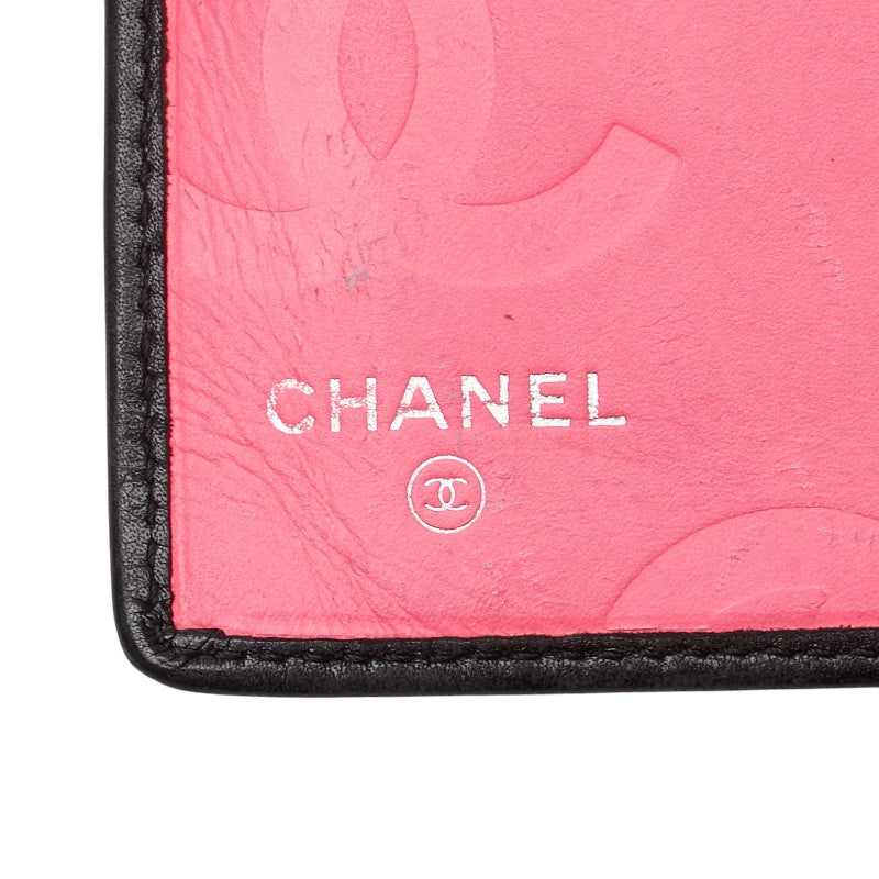 シャネル カンボンライン ココマーク 長財布 ブラック ラムスキン レディース CHANEL 【中古】