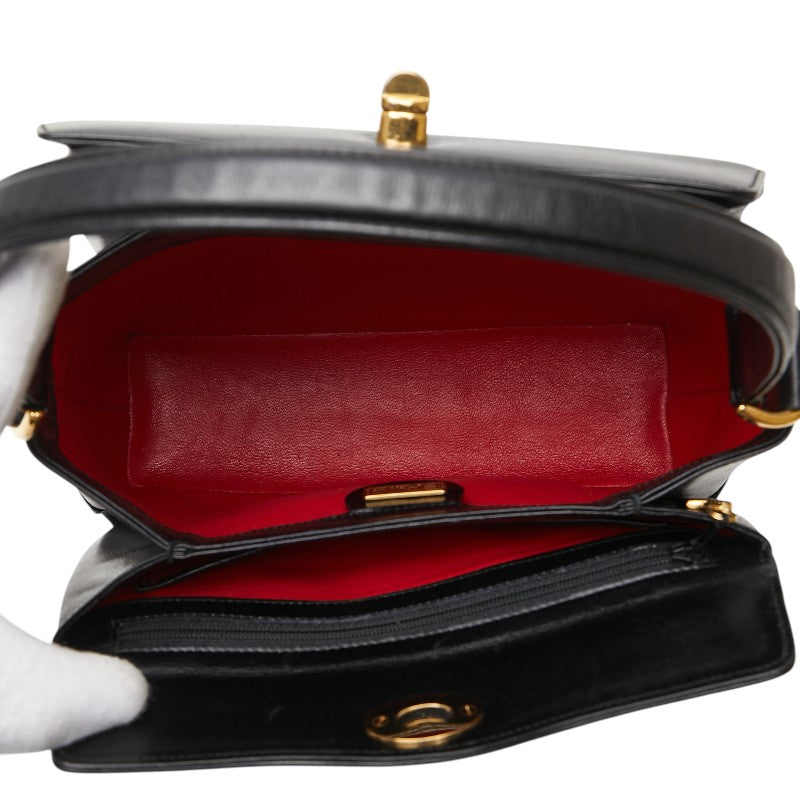 グッチ オールドグッチ ワンハンドルバッグ ハンドバッグ 000 26 0025 ブラック レザー レディース GUCCI 【中古】