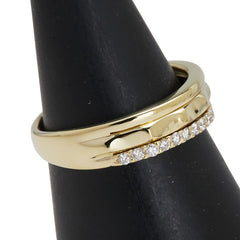 K18YG イエローゴールド ダイヤ0.20ct ハーフエタニティ リング 指輪 レディース 12.5号 【中古】