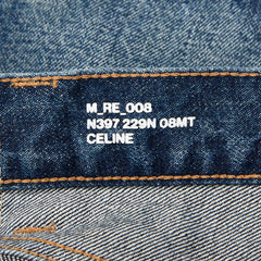 セリーヌ 21SS デニム ジーンズ ダメージ加工 サイズ：31 2N397229N インディゴブルー コットン メンズ CELINE 【中古】