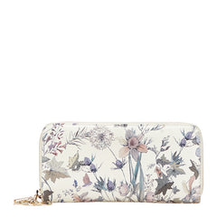 ディオール Lady Dior Voyageur 4 Saisons Hiver キャトルセゾン イヴェール 長財布 ホワイト マルチカラー レザー レディース Dior 【中古】