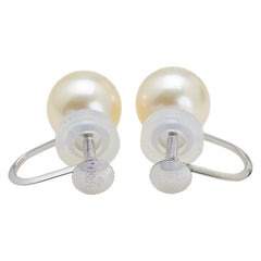 Pt850 プラチナ アコヤパール9.1mm イヤリング レディース 【中古】