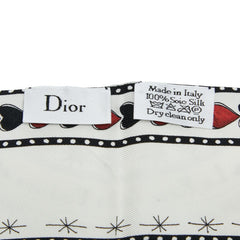ディオール ミッツァ 運命の輪 スカーフ ホワイト マルチカラー シルク レディース Dior 【中古】