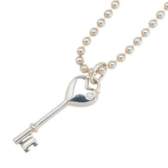 ティファニー ハートキー 1Pダイヤ ネックレス SV925 シルバー レディース TIFFANY&Co. 【中古】