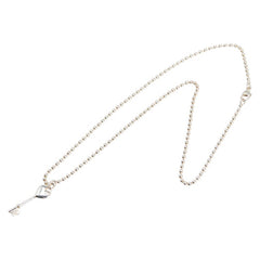 ティファニー ハートキー 1Pダイヤ ネックレス SV925 シルバー レディース TIFFANY&Co. 【中古】