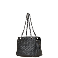 シャネル ココマーク マトラッセ PST チェーン トートバッグ ショルダーバッグ ブラック キャビアスキン レディース CHANEL 【中古】