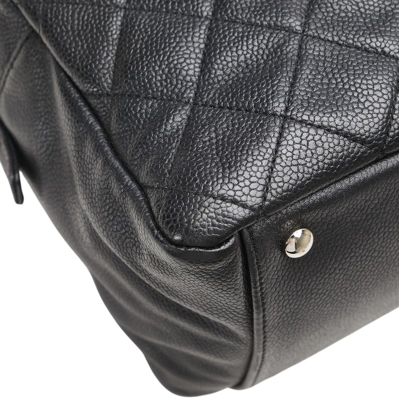 シャネル ココマーク マトラッセ PST チェーン トートバッグ ショルダーバッグ ブラック キャビアスキン レディース CHANEL 【中古】