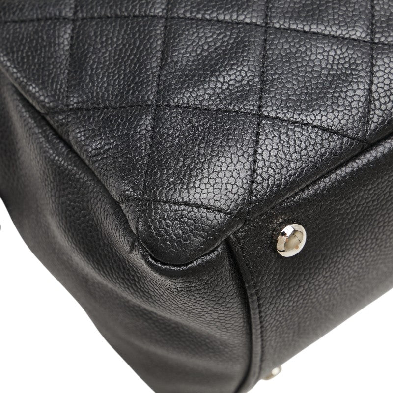 シャネル ココマーク マトラッセ PST チェーン トートバッグ ショルダーバッグ ブラック キャビアスキン レディース CHANEL 【中古】