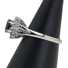 Pt900 プラチナ サファイア0.85ct ダイヤ0.24ct リング 指輪 レディース 12.5号 【中古】