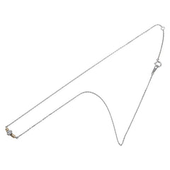 Pt900 プラチナ Pt850 プラチナ K18YG イエローゴールド ダイヤ0.20ct 1P ペンダントネックレス レディース 【中古】