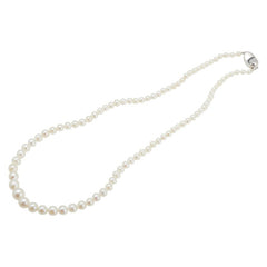 SV925 シルバー アコヤ真珠 アコヤパール3.5～7.5mm ネックレス レディース 【中古】