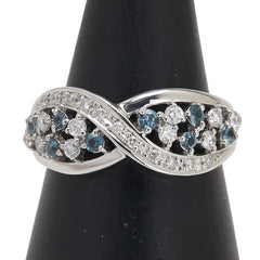 Pt900 プラチナ アレキサンドライト0.25ct ダイヤ0.34ct リング 指輪 レディース 12.5号 【中古】