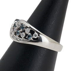 Pt900 プラチナ アレキサンドライト0.25ct ダイヤ0.34ct リング 指輪 レディース 12.5号 【中古】