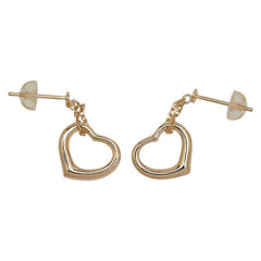 K18YG イエローゴールド ハート モチーフ ピアス レディース 【中古】