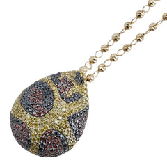 K18YG イエローゴールド ダイヤ1.52ct パヴェ ペンダントネックレス レディース 【中古】