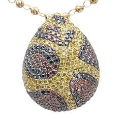 K18YG イエローゴールド ダイヤ1.52ct パヴェ ペンダントネックレス レディース 【中古】