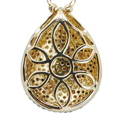 K18YG イエローゴールド ダイヤ1.52ct パヴェ ペンダントネックレス レディース 【中古】