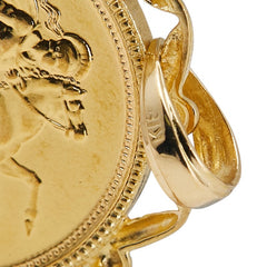 K22 ゴールド K18YG イエローゴールド イギリス エリザベス2世 ソブリン 金貨 ペンダントトップ レディース 【中古】