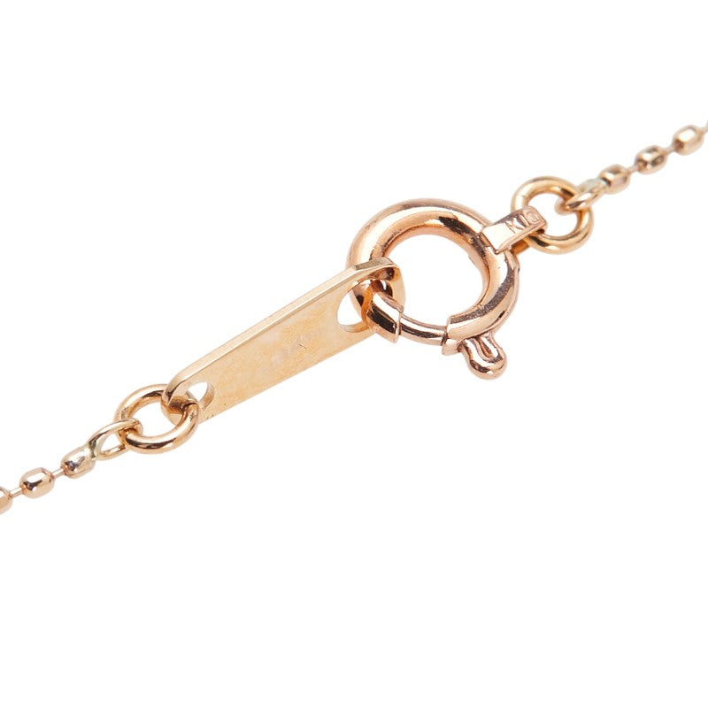 K10PG ピンクゴールド ダイヤ0.10ct ネックレス レディース 【中古】