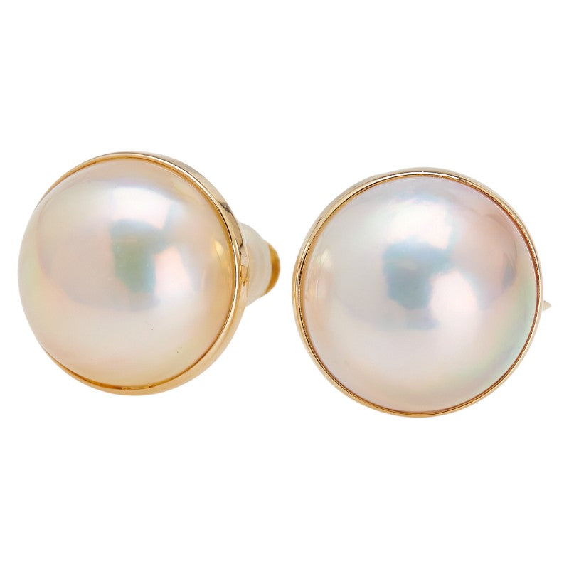 K18YG イエローゴールド マベパール約13.2mm イヤリング レディース 【中古】