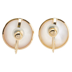 K18YG イエローゴールド マベパール約13.2mm イヤリング レディース 【中古】