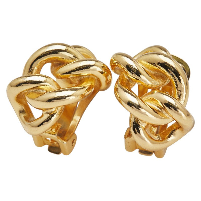 クリスチャンディオール チェーン モチーフ イヤリング ゴールド メッキ レディース Christian Dior 【中古】