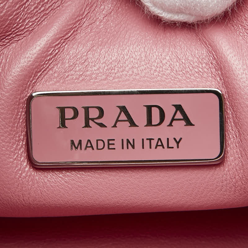プラダ Re-Edition リ エディション 2005 チェーン ハンドバッグ ショルダーバッグ 2WAY 1BH204 ピンク レザー レディース PRADA 【中古】