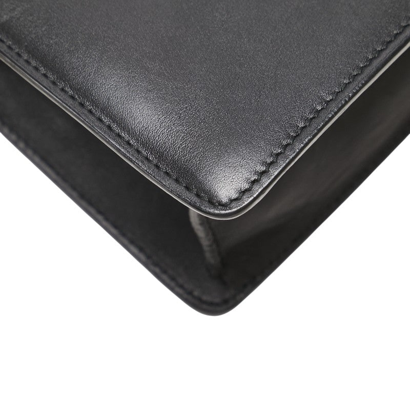 サンローラン ベティ スタッズ チェーン ショルダーバッグ 315680 ブラック シルバー レザー レディース SAINT LAURENT 【中古】