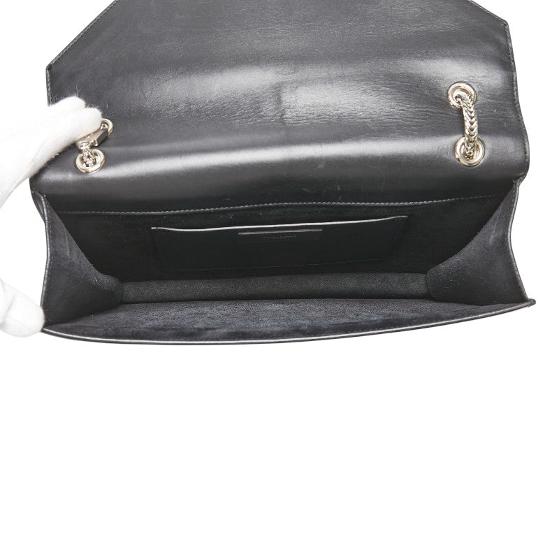 サンローラン ベティ スタッズ チェーン ショルダーバッグ 315680 ブラック シルバー レザー レディース SAINT LAURENT 【中古】