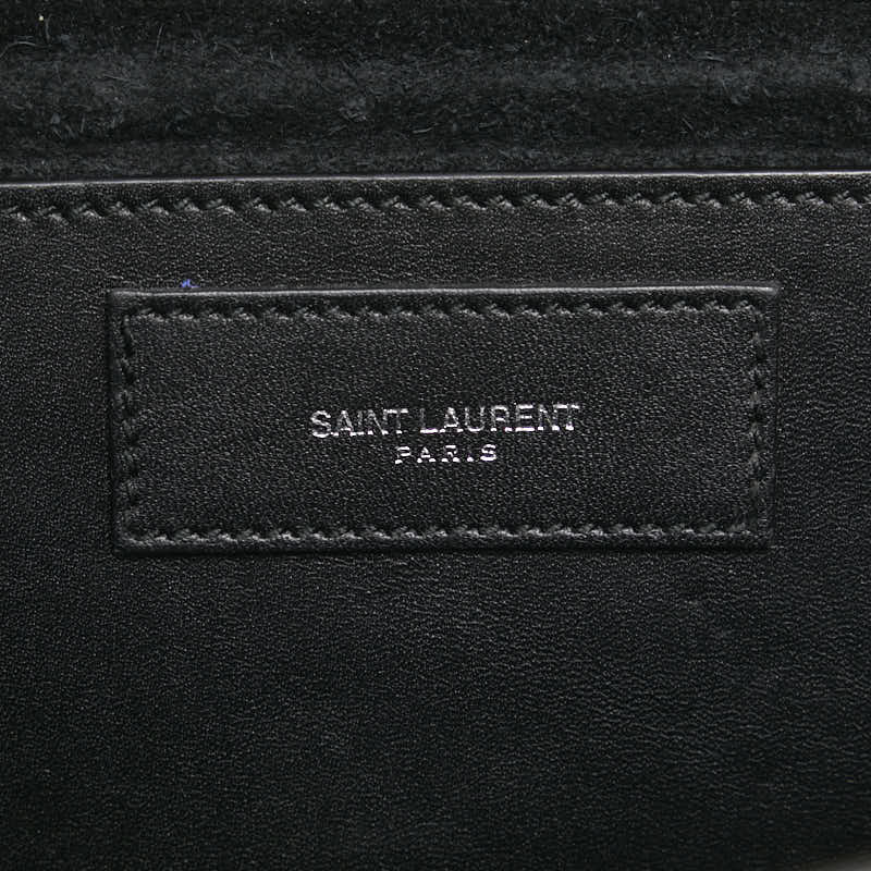 サンローラン ベティ スタッズ チェーン ショルダーバッグ 315680 ブラック シルバー レザー レディース SAINT LAURENT 【中古】
