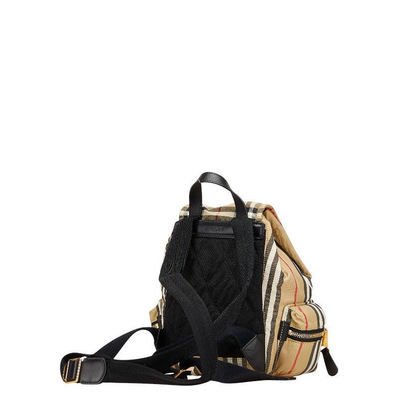 バーバリー ノバチェック リュック バッグパック ベージュ ブラック ナイロン レディース BURBERRY 【中古】