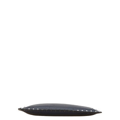ヴァレンティノ ロックスタッズ クラッチバッグ ネイビー レザー レディース VALENTINO 【中古】
