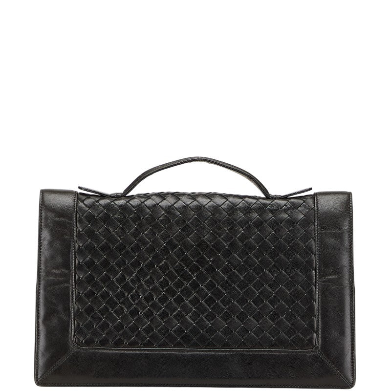 ボッテガヴェネタ イントレチャート クラッチバッグ ブラック レザー メンズ BOTTEGAVENETA 【中古】