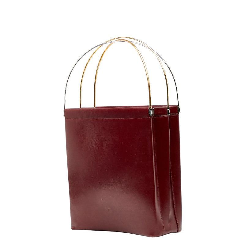 カルティエ トリニティ ハンドバッグ ワインレッド ボルドー レディース CARTIER 【中古】