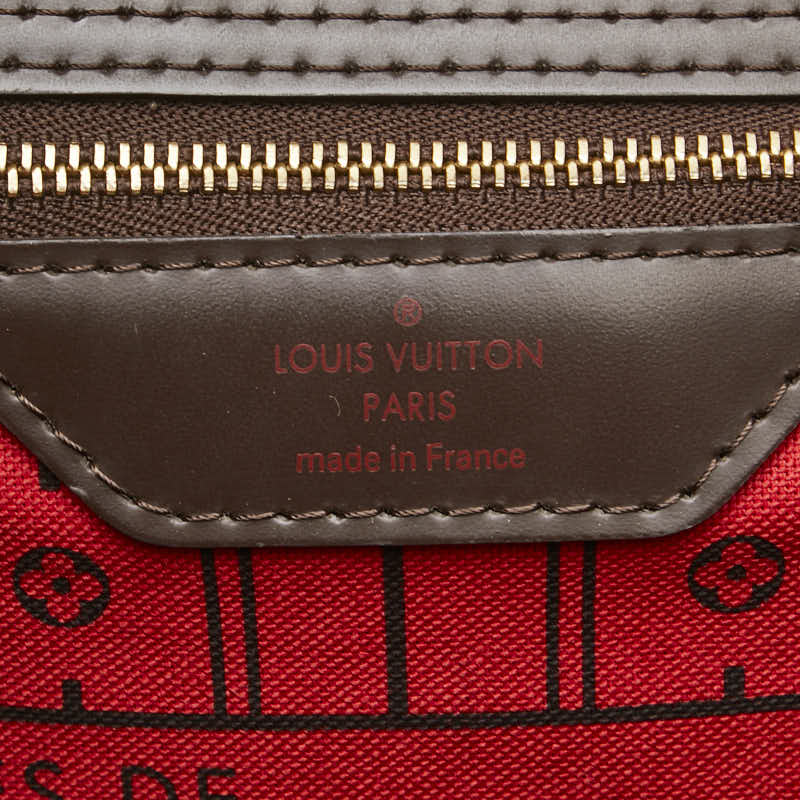 ルイ ヴィトン ダミエ ネヴァーフルGM トートバッグ N51106 ブラウン PVC レザー レディース LOUIS VUITTON 【中古】