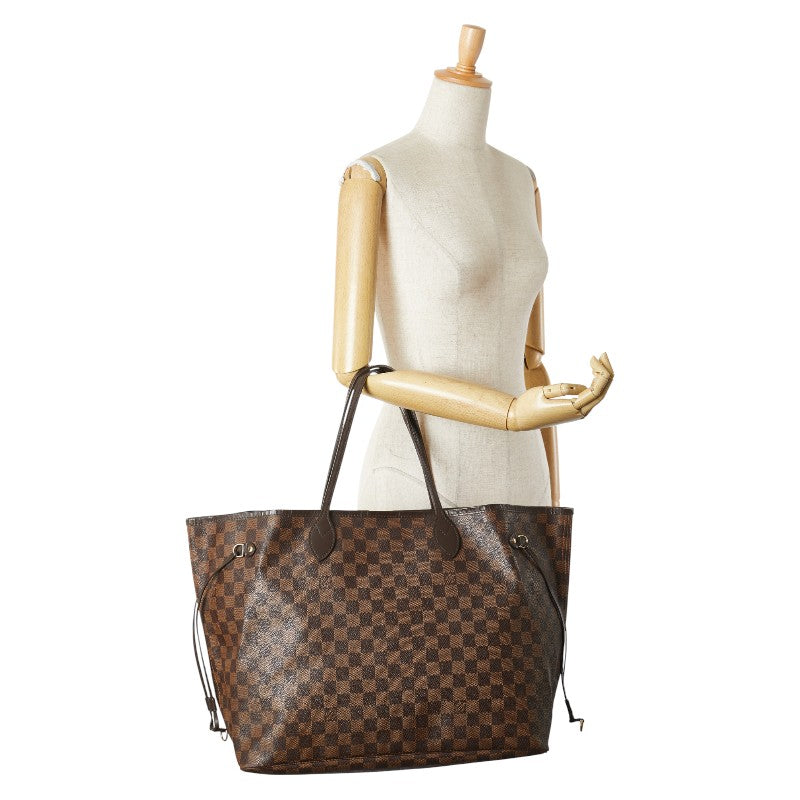 ルイ ヴィトン ダミエ ネヴァーフルGM トートバッグ N51106 ブラウン PVC レザー レディース LOUIS VUITTON 【中古】