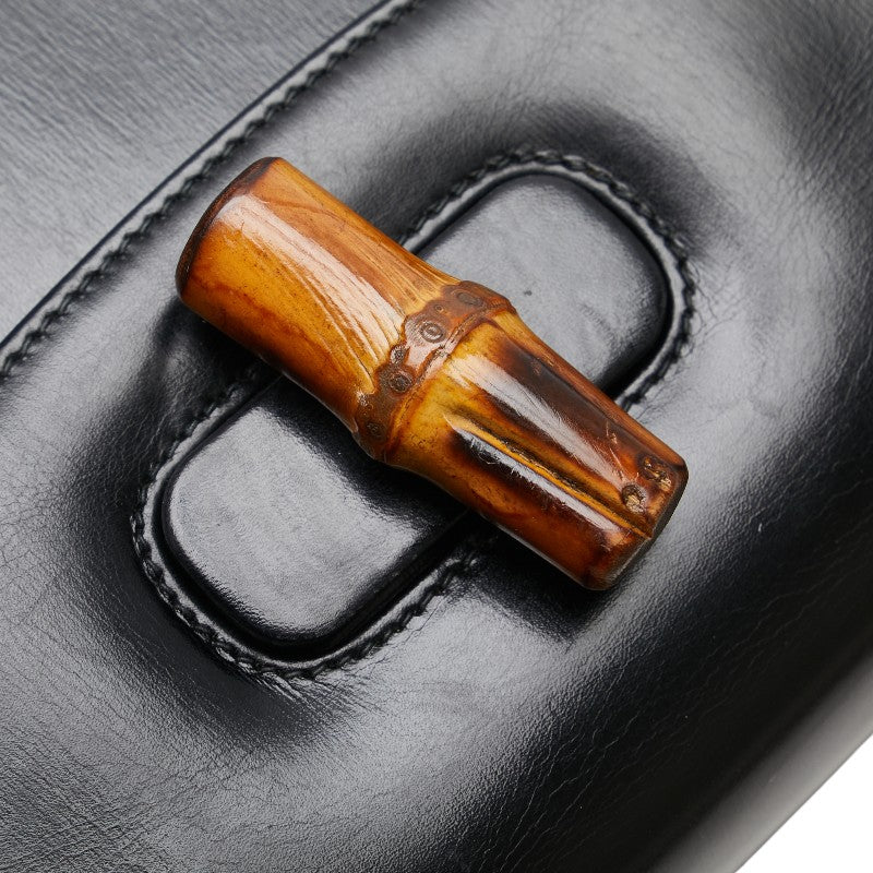 グッチ バンブー ハンドバッグ ショルダーバッグ 2WAY 000 1227 ブラック レザー レディース GUCCI 【中古】
