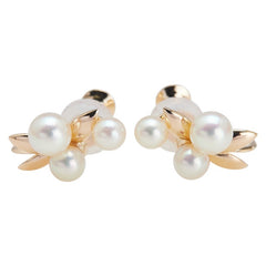 タサキ K18YG イエローゴールド アコヤパール4.8～5.7mm イヤリング レディース TASAKI 【中古】