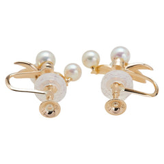 タサキ K18YG イエローゴールド アコヤパール4.8～5.7mm イヤリング レディース TASAKI 【中古】