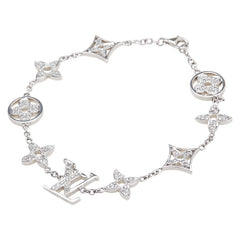 ノーブランド K18WG ホワイトゴールド ダイヤモンド0.70ct フラワー スター ブレスレット レディース no brand 【中古】