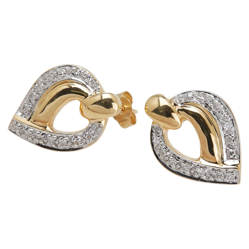 K18YG イエローゴールド ダイヤ0.20ct スタッドピアス レディース 【中古】