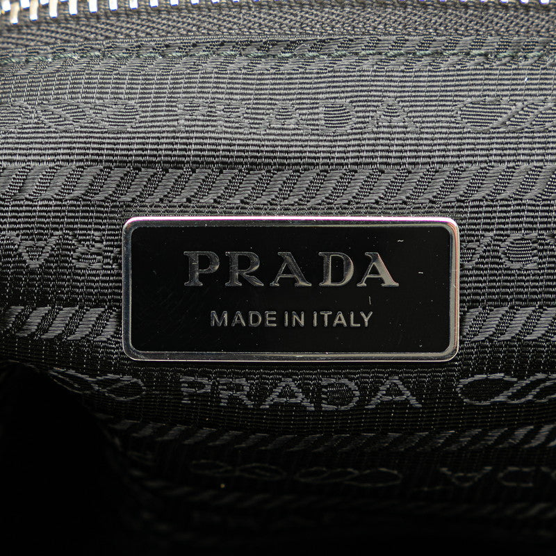 プラダ SPUGNA トートバッグ 1BG130 ホワイト ビアンコ パイル レディース PRADA 【中古】