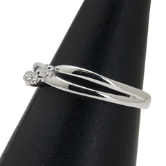 テイクアップ K14WG ホワイトゴールド ダイヤ0.14ct リング 指輪 レディース TAKE-UP 7号 【中古】