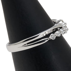 テイクアップ K14WG ホワイトゴールド ダイヤ0.14ct リング 指輪 レディース TAKE-UP 7号 【中古】