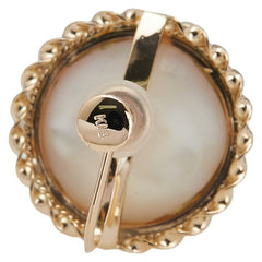 K18YG イエローゴールド マベパール約15mm イヤリング レディース 【中古】